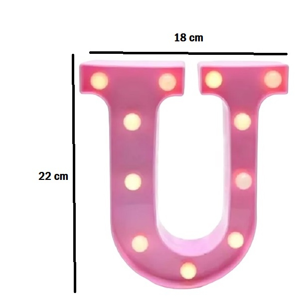 Letra Rosa Luminária Led 3D Decorativa | Shopee Brasil