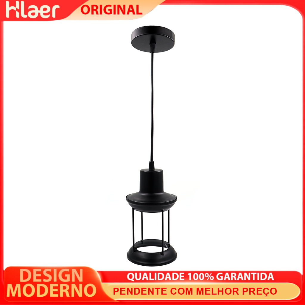 Pendente Vintage Luminária Gaiola Candelabro Industrial Shopee Brasil