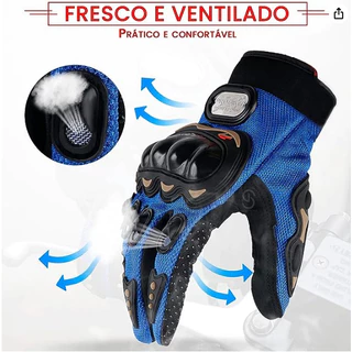 Luva Motoqueiro Com Proteção Sport Motociclista Motocross Bike Esporte Aleatório