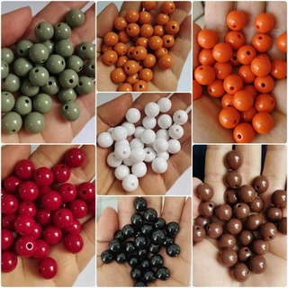 Bolas leitosas 12MM para montagem de colares,pulseiras e outros acessórios .