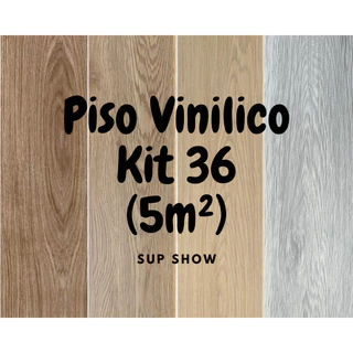 Kit 36 Piso Vinilico PVC Madeira Autocolante 91,44x15,24 Régua Importado 5m² Revestimento Adesivo