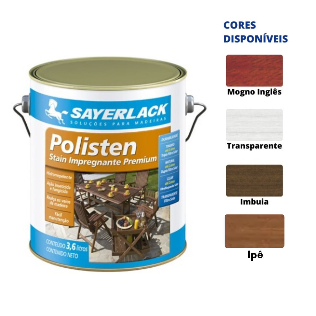 Stain Polisten Sayerlack 3,6L Cores