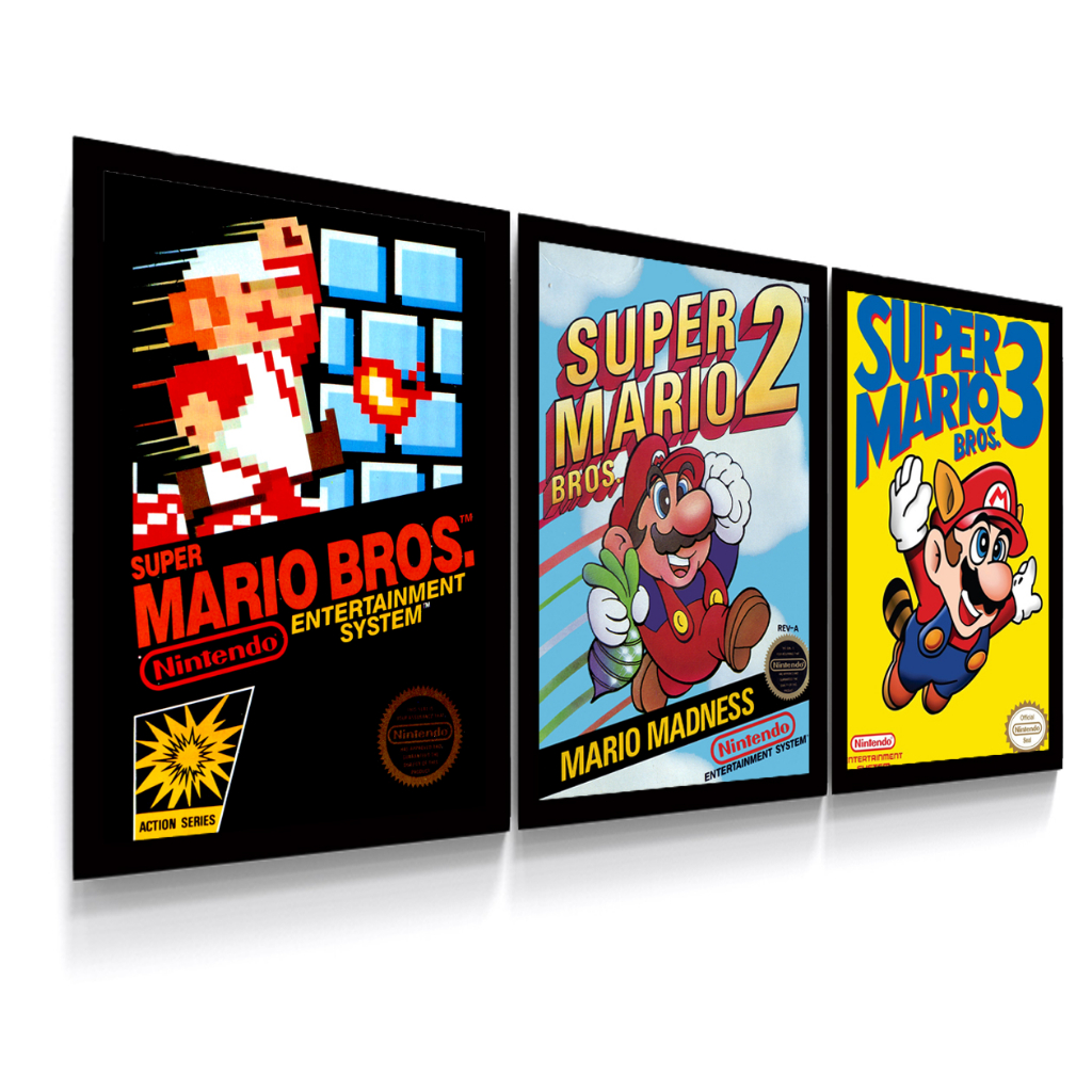 Poster Cartaz Jogo Super Mario Bros - Pop Arte Poster - Pôster