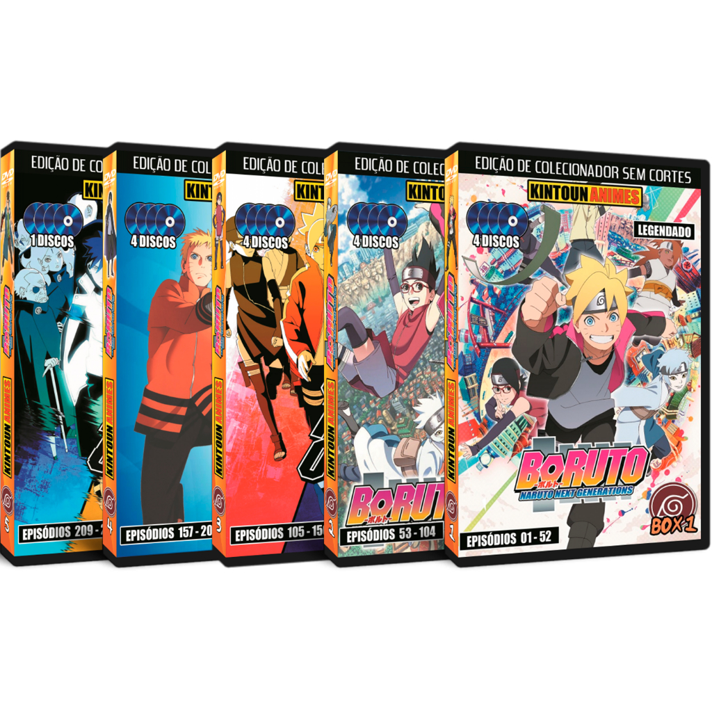 Dvds Boruto Naruto Next Generation atualizado no último episódio lançado