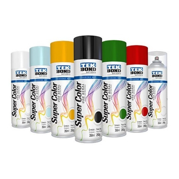 Tinta Spray Uso Geral Lata Tekbond Madeira Ferro PVC Tek Bond