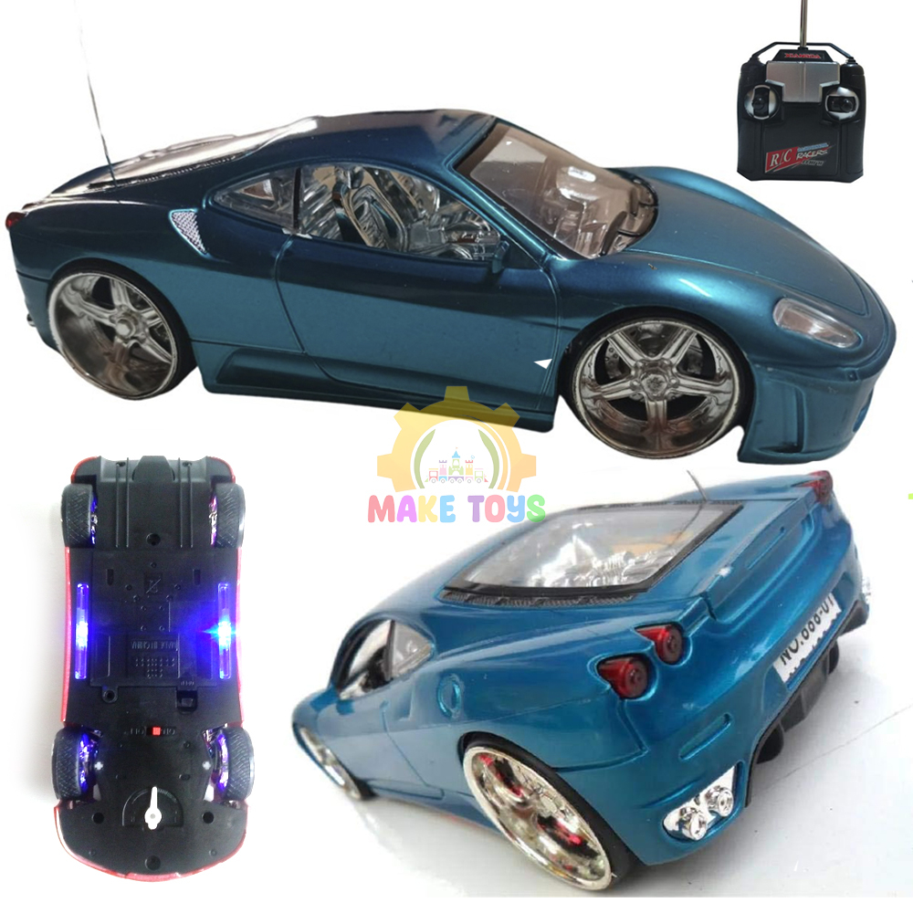 Carro Carrinho Azul de Controle Remoto Ferrari Rebaixado Neon c/ Luz no  Shoptime