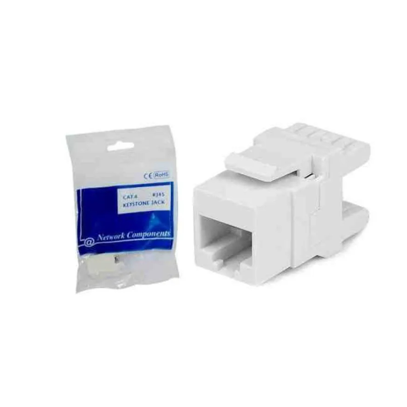 Conector Femea Rj45 Keystone Jack Cat6 Rj45 Branco SECCON | Shopee Brasil