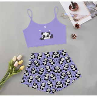 Pijama de ondinha feminina roupa para dormir babydoll moda verão