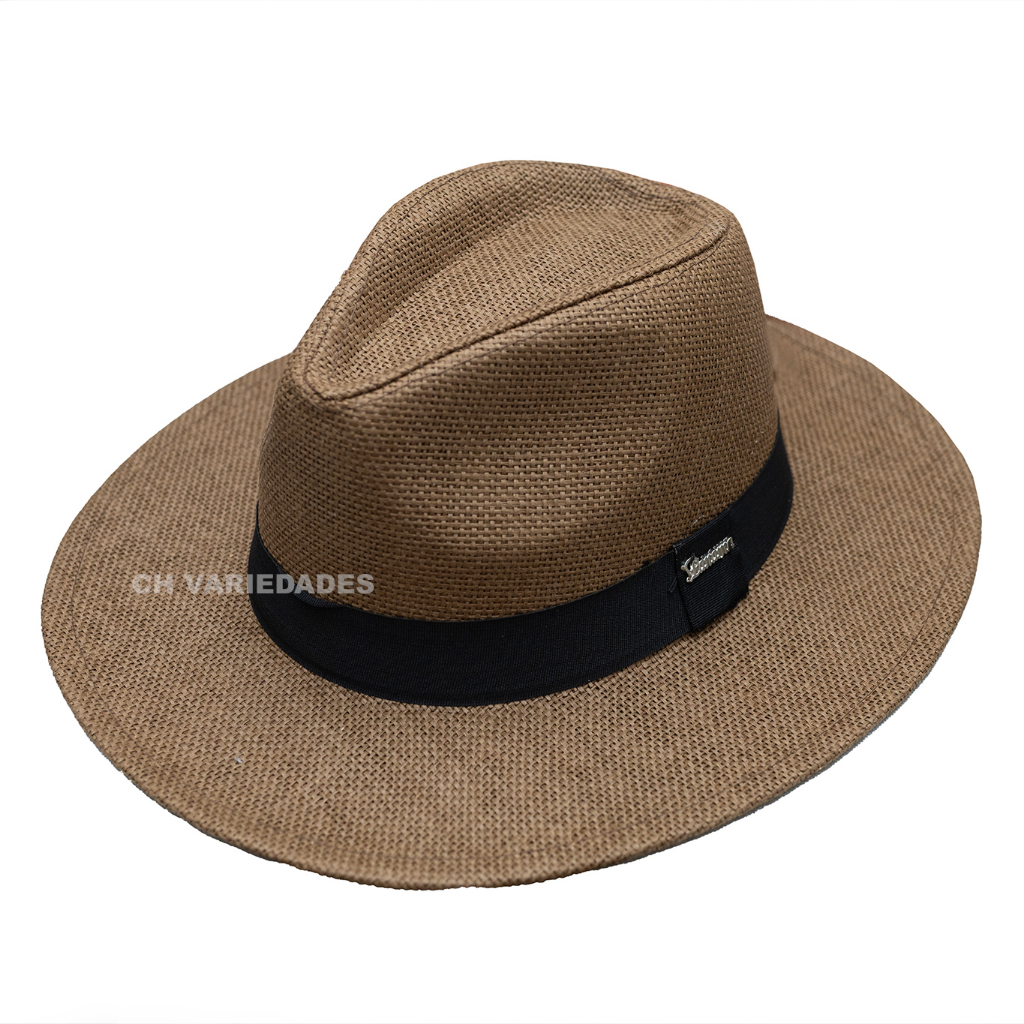 Chapéu Panamá masculino Original Casual Fedora Aba Reta | Shopee Brasil