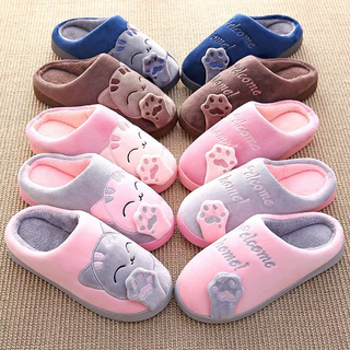 Pantufa Chinelo Feminino V010 Sapato Gato Da Sorte De Inverno Antiderrapante Flexível Quente De Inverno
