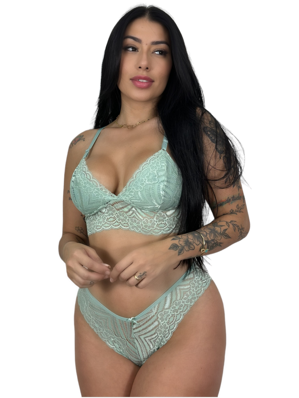 KIT 3 Sutiã Reforçado Microfibra e Renda Fita Premium Lingerie Com Bojo e  Com Aro