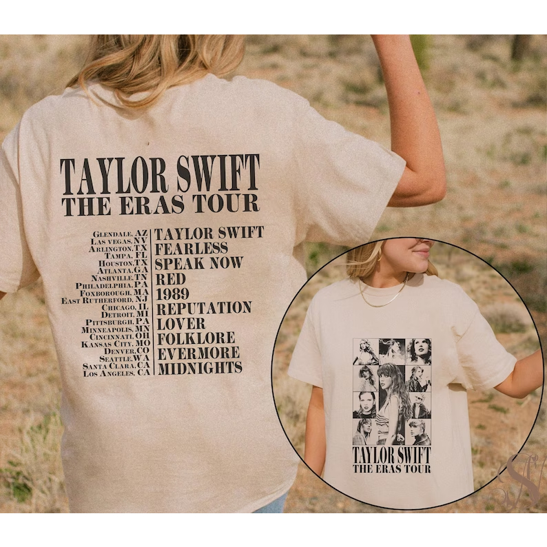 Camiseta T-shirt Unissex Algodão The Eras Tour Taylor Swift