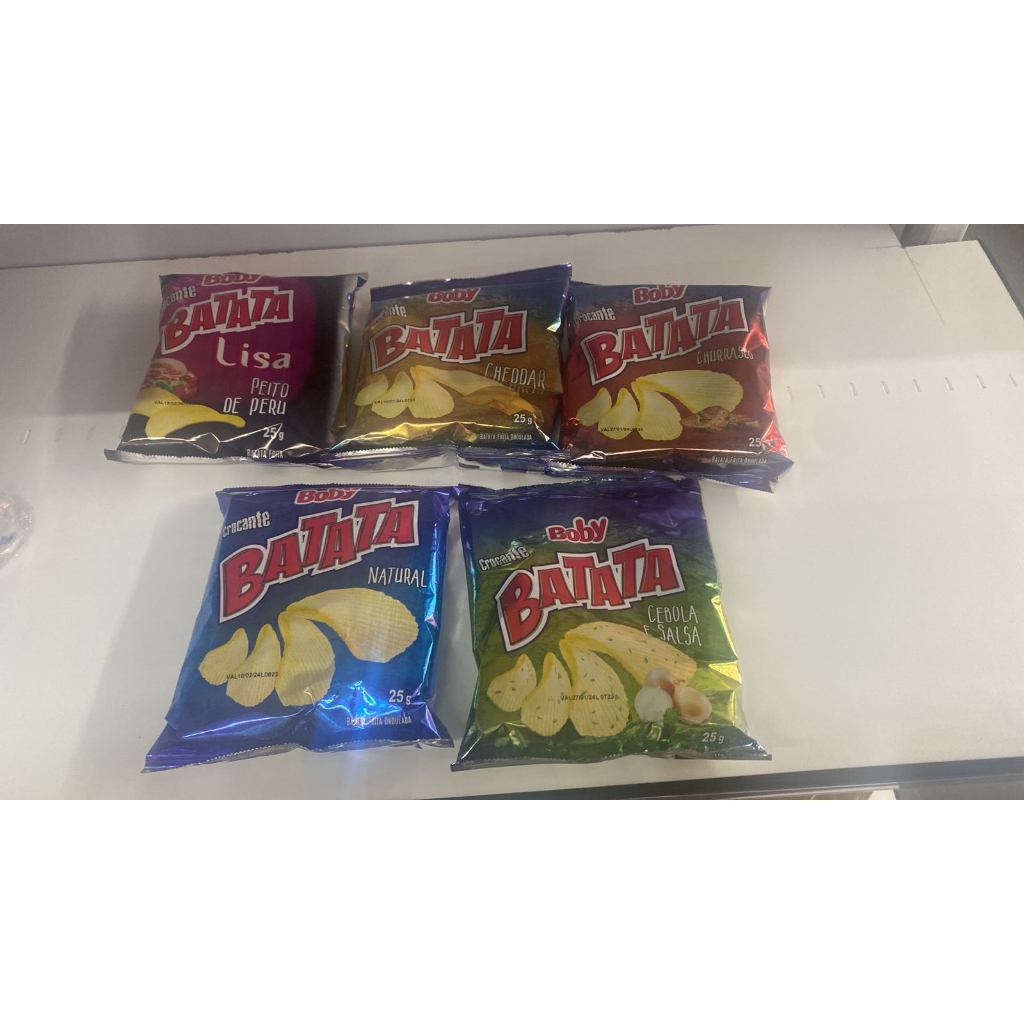 2,7kg Batata Frita Chips Lisa Para Revenda Sem Sal Na Caixa