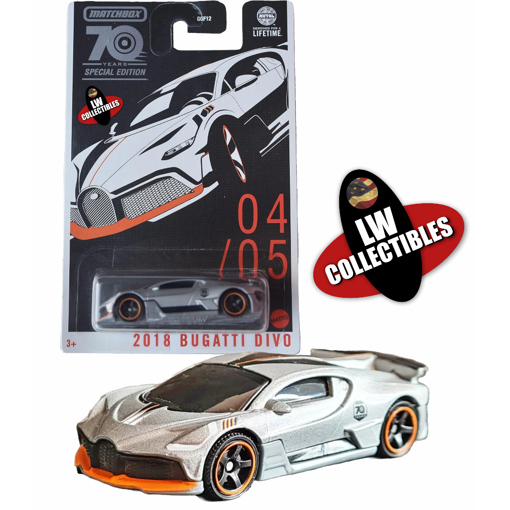 Matchbox 2018 Bugatti Divo Special Edition 70 Years Novo Lacrado Escala ...