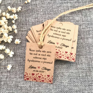 Tag Personalizada Casamento - Tag Casamento Lembrancinha Casamento