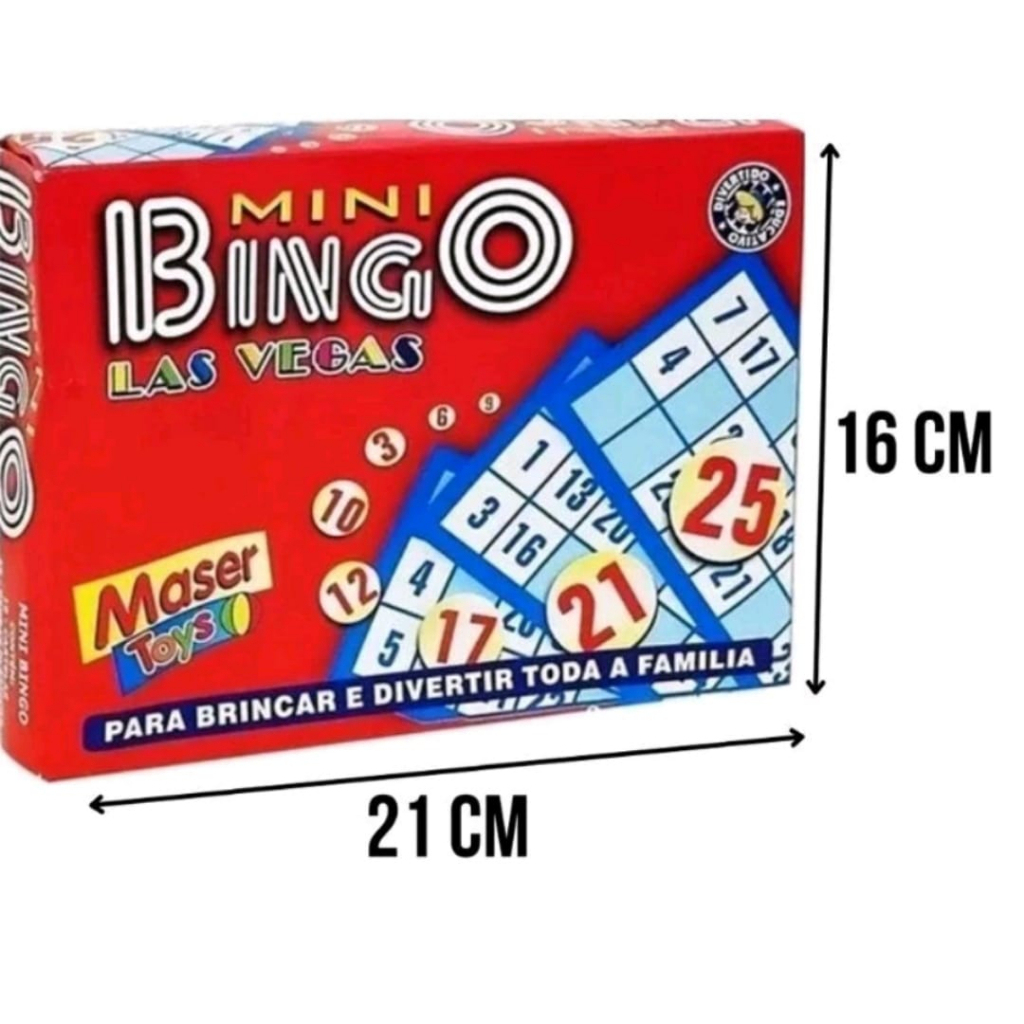 Lembrancinha Infantil - Mini Jogo de Bingo Las Vegas - Festas da 25