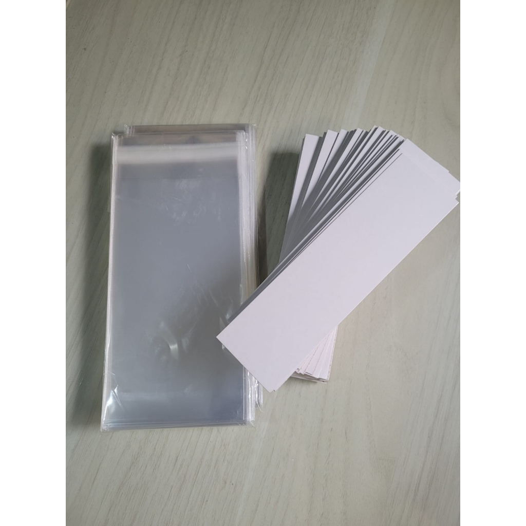 100-papeleta p/ faixa 4,3 x 15. + 100 saco embalagem 8 x 15 cm