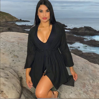 Saída de Praia kimono feminino de Amarra 4 pontas Linda Verão seca rápido