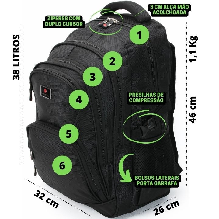 Mochila Bolsa Cavalera Belly 17 Litros