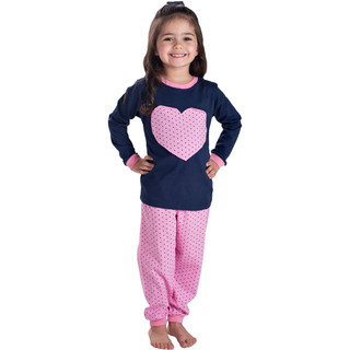 Pijama Infantil Menina - Manga Longa 100% Algodão - Tamanho 1 ao 8 - 626B/626C em Oferta na Shopee