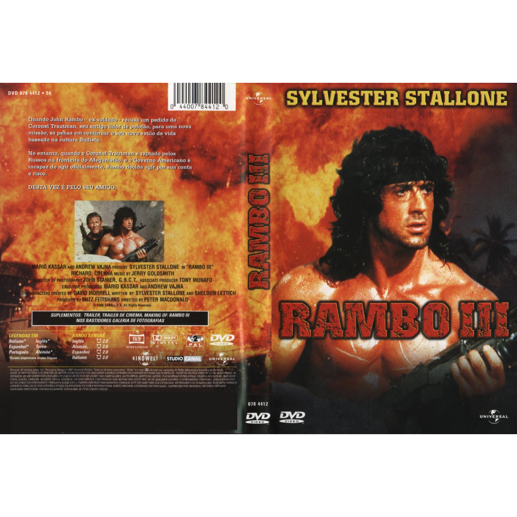 Dvd Filme Rambo 3 - Stallone - Original Lacrado