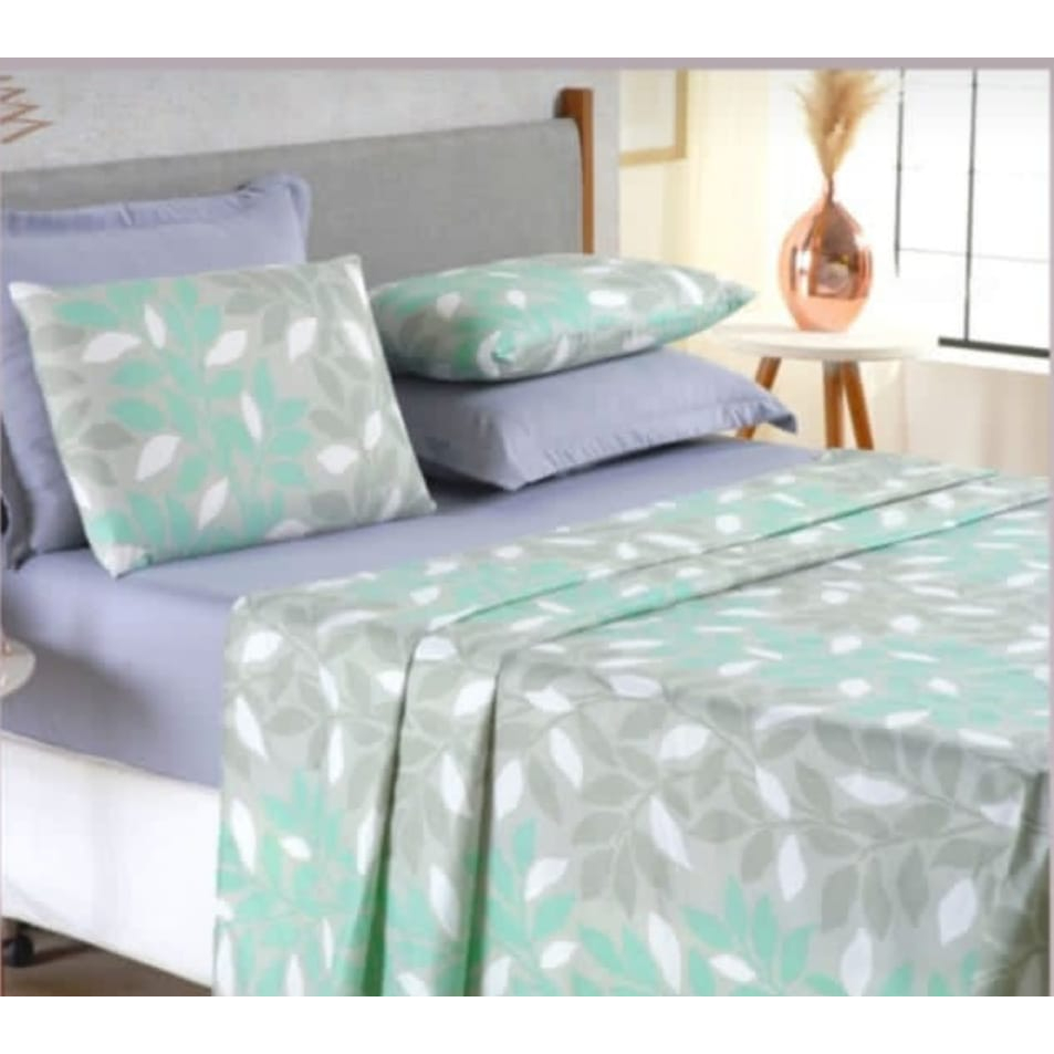 Jogo de Lençol Casal 4 Peças Estampado - 170 Fios - Com Elástico - Estampas Sortidas