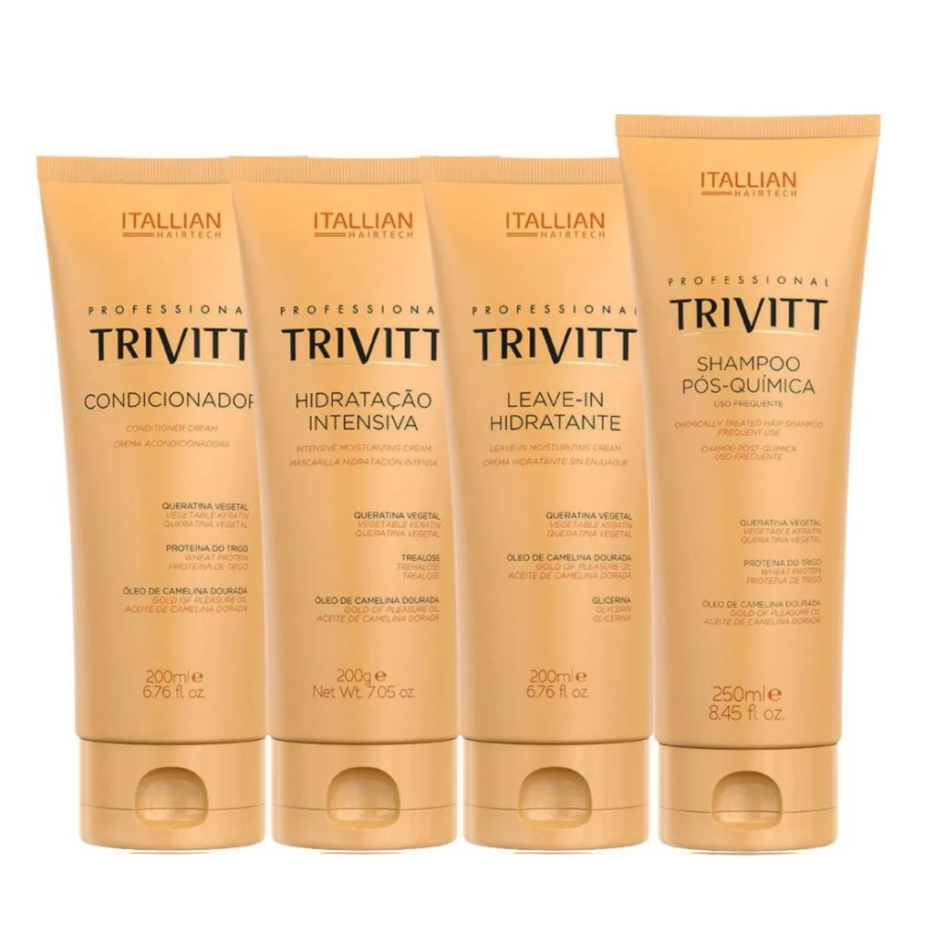 Kit Trivitt Home Care de Hidratação Pós Química Uso Diário (4 Passos ...