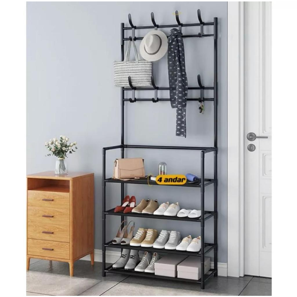 Rack Sapateira Arara Tenis Sapato Sandalia Roupa 4 andares Organidor