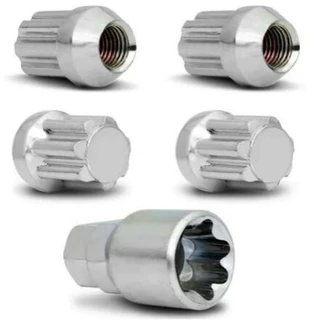 kit Porca Anti Furto Roda GM Onix, Prisma, Spin, Cobalt, Ford Jogo 4 Porca