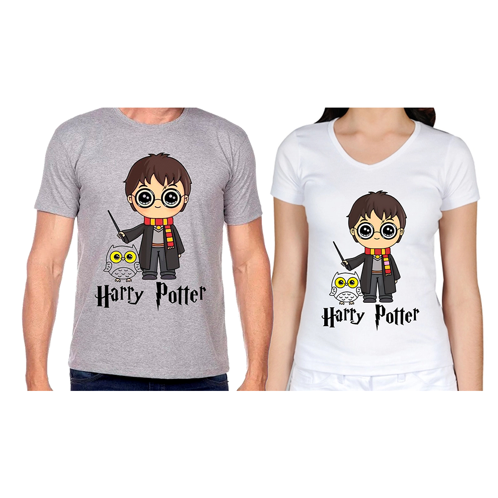 Camiseta Harry Potter Cinza ou Branca