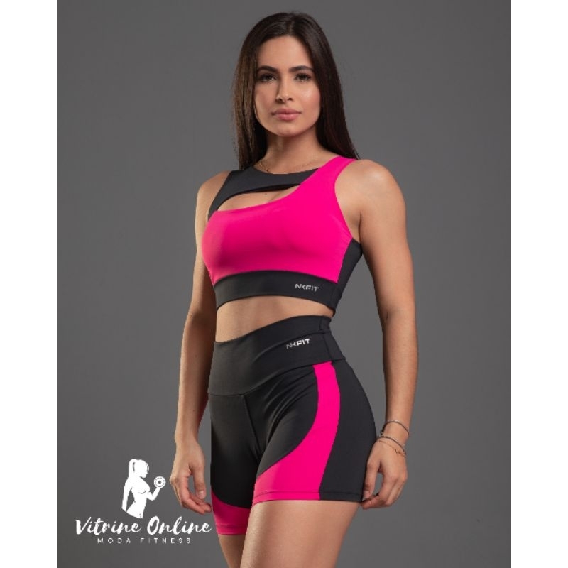 Kit 5 Conjuntos Short + Top Roupas Femininas Moda Fitness