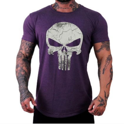 Camiseta Camisa Longline Masculina Caveira Estados Unidos USA