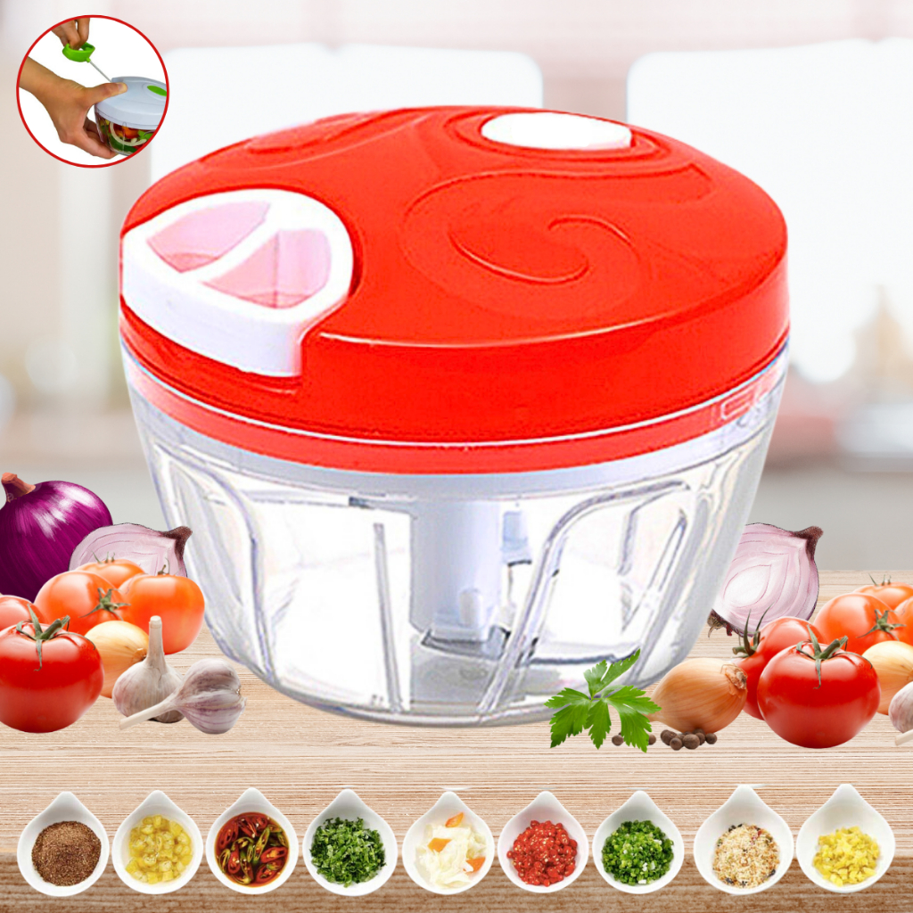 Processador Triturador Grande Manual Cordinha de Alimentos 5 Lâminas com  Batedor 850ml - Trik Trak Utilidades - Tudo para seu lar!