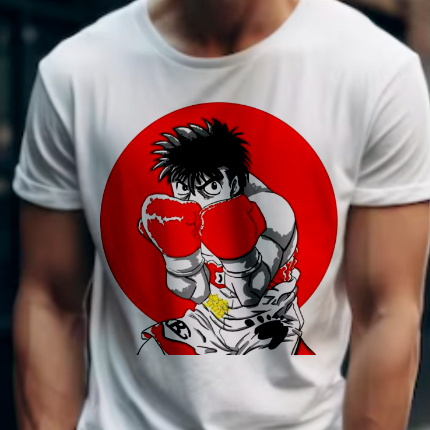 Hajime nenhuma camisa ippo makunouchi ippo t, t japonês do anime