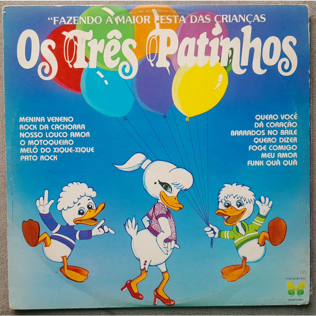 Lp Os Tres Patinhos Vermelho Vem Fazer Glu Menina Veneno vinil 1983 |  Shopee Brasil