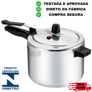 Panela De Pressão 10 Litros Com Ótima Pressao Certificada Pelo INmetro