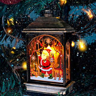 nerhemg Ornamento de Natal em forma de trenzinho, trenzinho, luz de LED,  Papai Noel, boneco de neve, presente de decoração de Natal, bronze, café,  boneco de neve