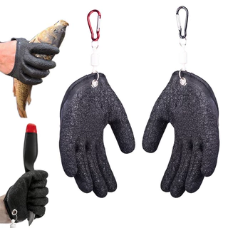 Luvas de látex de peixe deslizante Anti-esfaqueamento e anti-punção luvas de pesca magnéticas à prova d'água