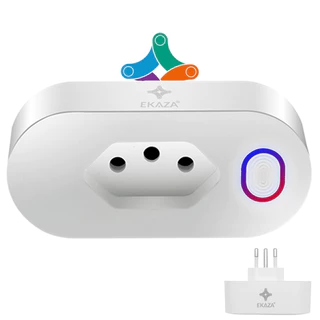 Tomada Inteligente Wifi 20A 16A Ekaza Alexa Google App Pino Grosso Monitoramento de Consumo Energia um