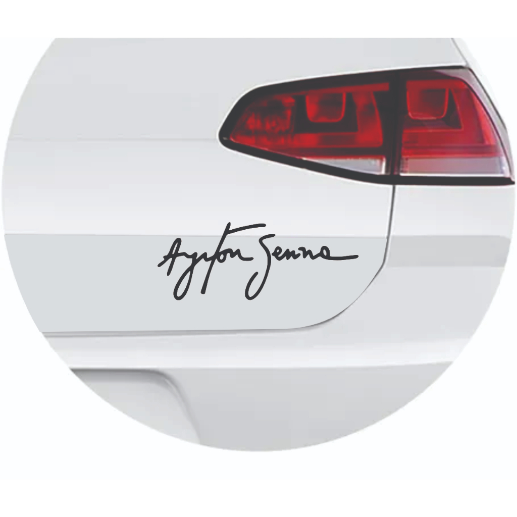 Adesivo assinatura Ayrton Senna Carro/Moto | Shopee Brasil