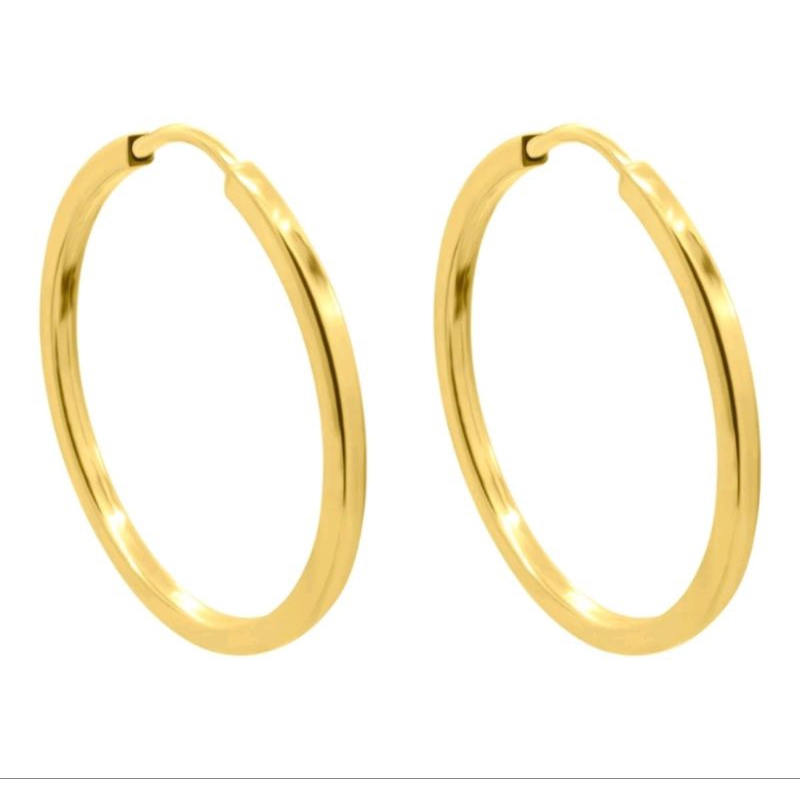 Brinco Ouro 18k Argola Redonda 0.50 Gramas Adulto/criança