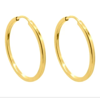 Brinco Ouro 18k Argola Redonda 0.50 Gramas Adulto/criança