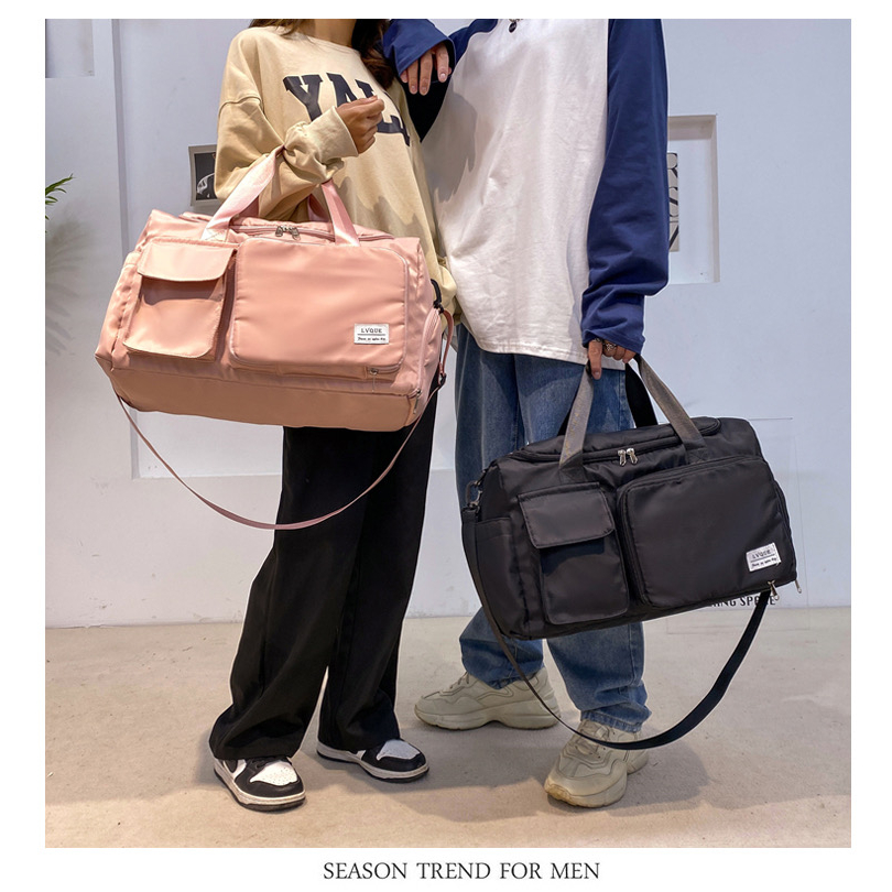 Bolsa Mala Academia Viagem Imagem Fitness Transversal Casual Masculino e Feminina Com Bolsa Frente-HYQ1737