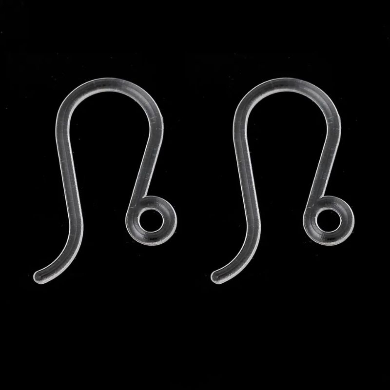 Base para Brinco Anzol em silicone Hipoalergênico c/ 20 peças para fazer brinco criança Adulto antialérgico DIY Jewerly Pendants