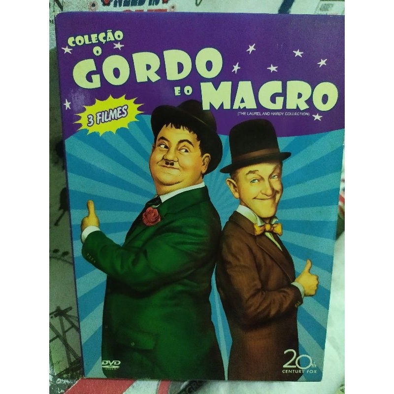 dvd box coleção o gordo e o magro 3 filmes 3 discos enluvado | Shopee ...