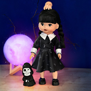 Boneca Vavazinha com Mãozinha e Fantasminha (Inspirada na Série Wandinha)
