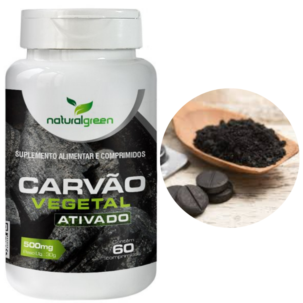 Carv o Vegetal Ativado 60 Comprimidos Pronta Entrega Shopee Brasil
