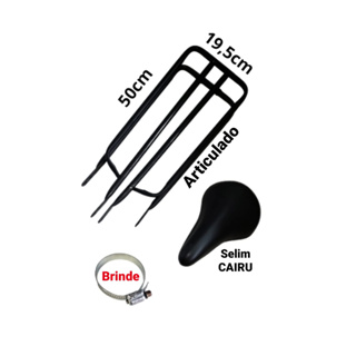 Garupa Reta + Cartela de Adesivo + Descanso + Placa Grau - LBS BIKES