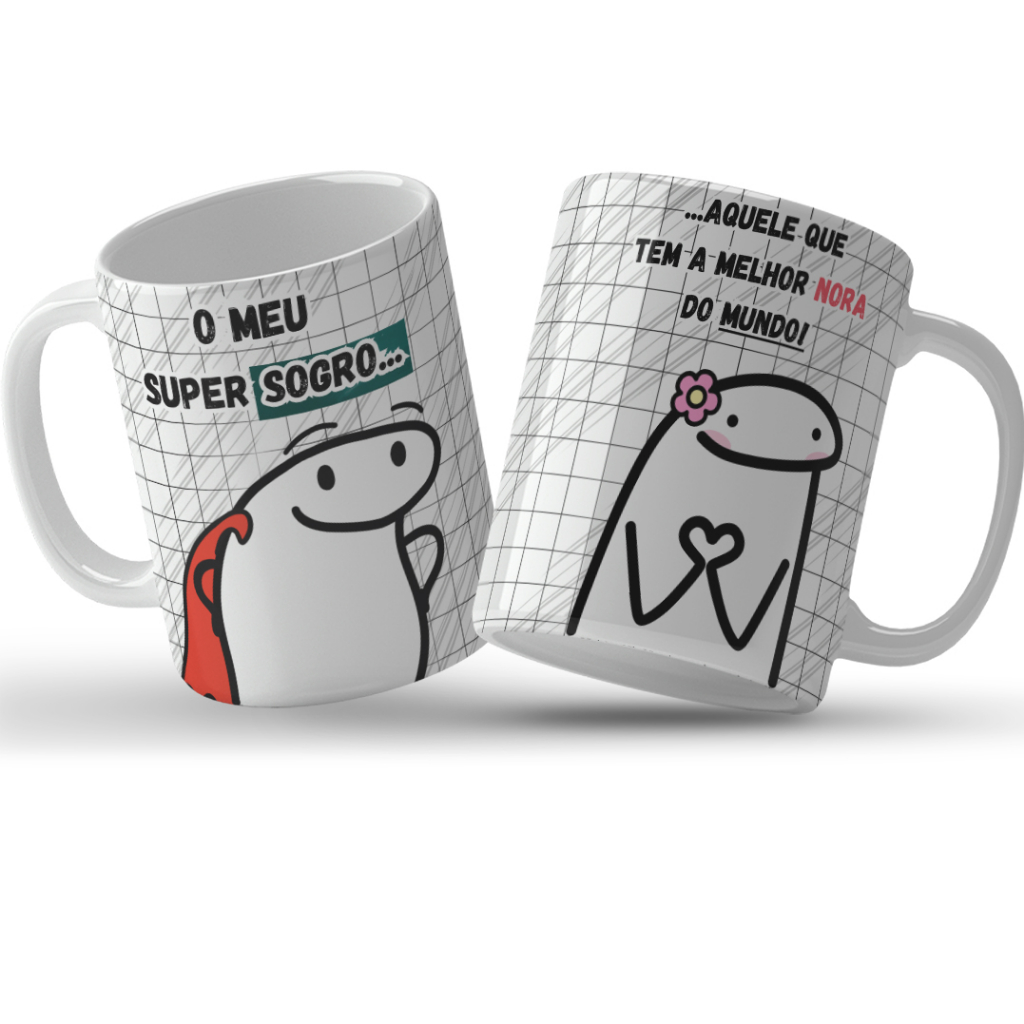 Caneca Para Sogro Divertida Personalizada Flork Meme Divertida - Super Sogro a Melhor Nora Do Mundo