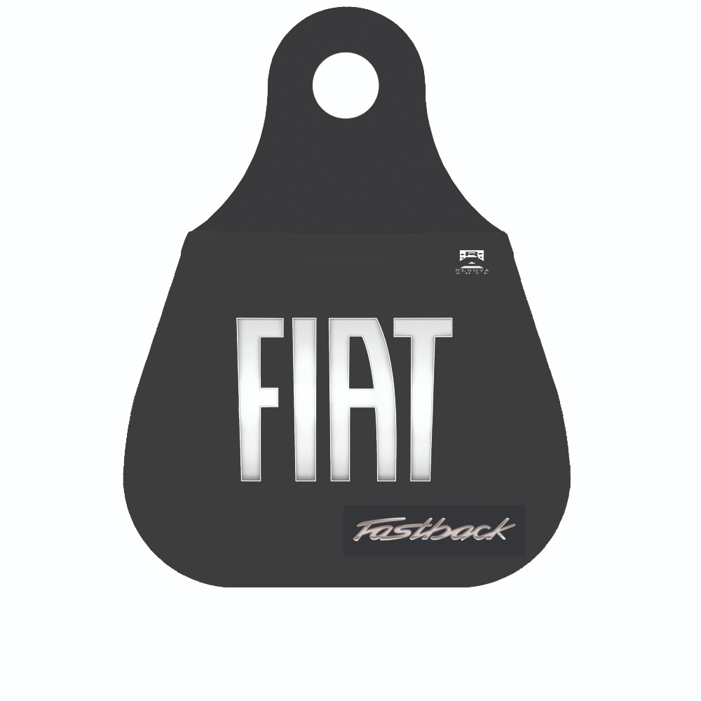 Lixinho lixeira lixo para cambio de carro Logo Prata Fiat Fastback